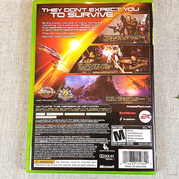 XBOX 360 Mass Effect 2 Full Set Game w/ Strategy Guide - Picture 3 of 3